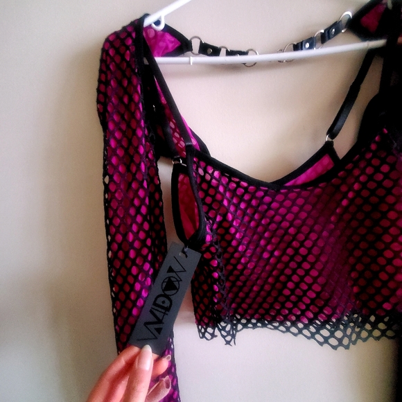 COPY - COPY - Fishnet cami crop top set - Picture 4 of 6